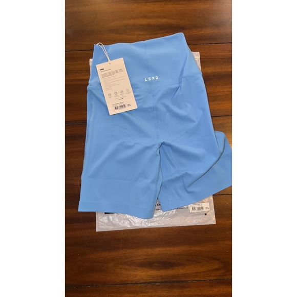 LSKD Elixir Mid‎ Short Tight Azure Blue Women's XS, 6in Shorts, NWT, New - Picture 9 of 11